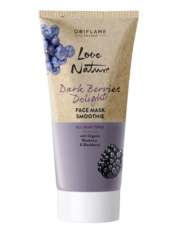 Mascarilla Facial tipo Batido con Moras Oscuras Love Nature 50ml