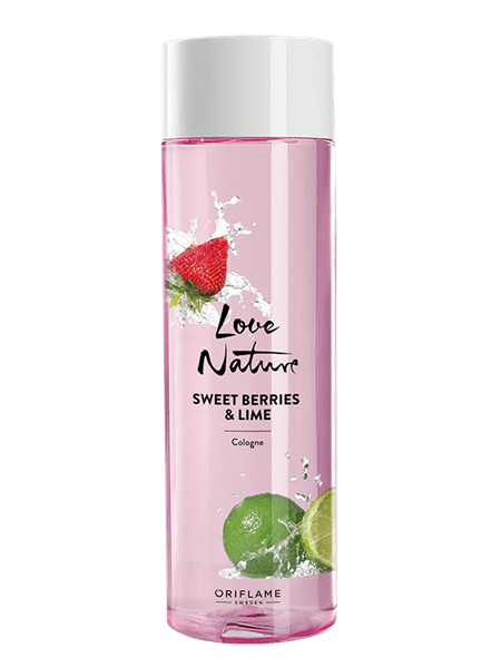 Colonia Refrescante con Fresa Mara & Limón Love Nature JUMBO 400ml